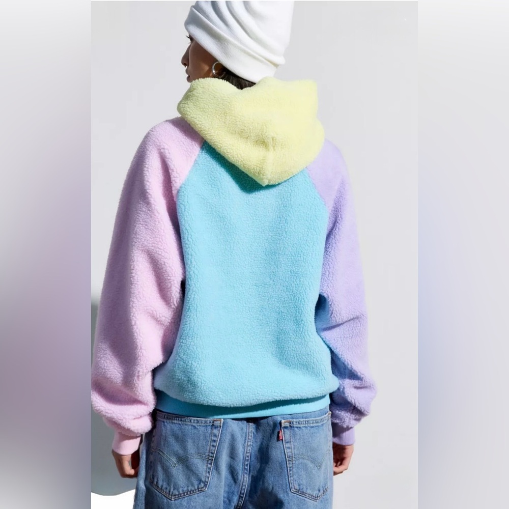 Teddy Fresh Colorblock Fleece Hoodie Sweatshirt New With Tags Sz Small Sold Out - Picture 11 of 15